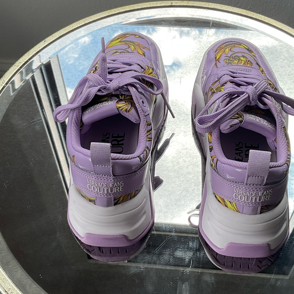 Versace Jeans Collection Lavender and White Sneakers - Picture 3 of 6